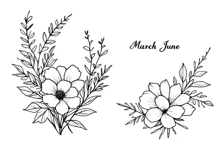 Birth Flower Bouquet March And June