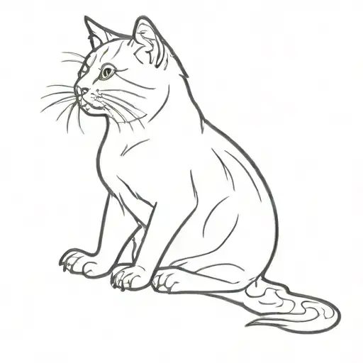 Tortoise Shell Cat With Half Her Mouth And Neck Light