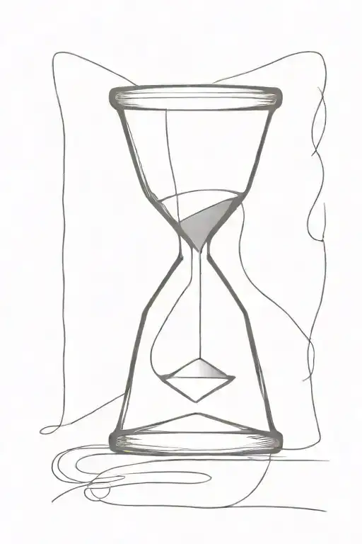 A Minimalist Hourglass Symbolizing The Passage Of Time And Effort