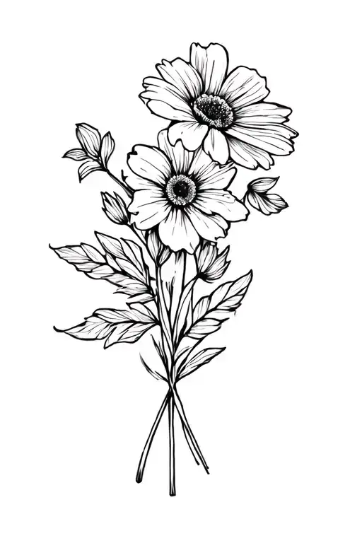 Simple Bouquet Using September May And February Birth Flowers