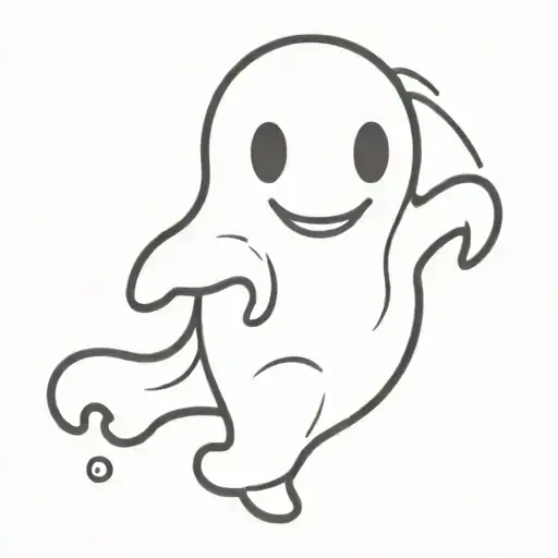 Cartoon Smiling Ghost