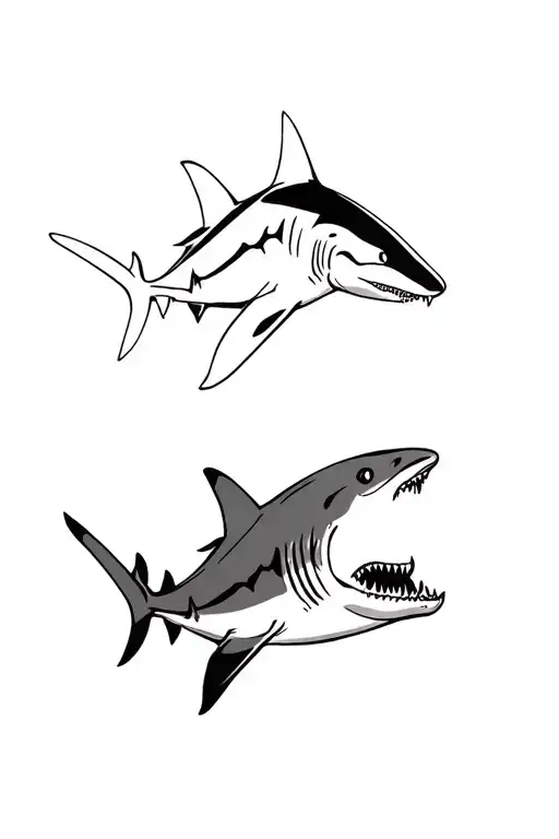 Aggressive Shark And Wounds