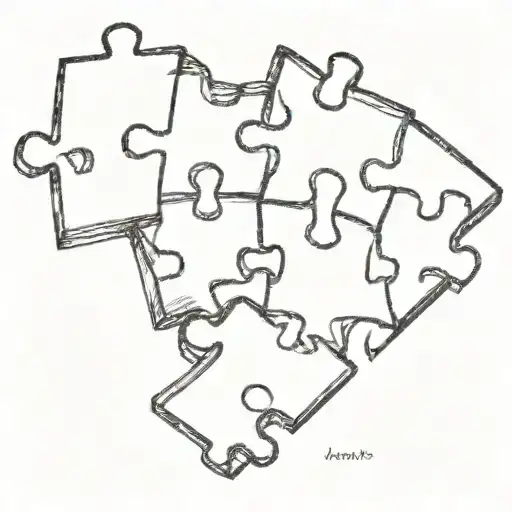 Puzzle Piece Creating A Home That Represents A Friendship