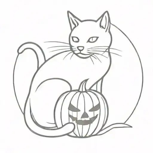 Cat With Pumpkin