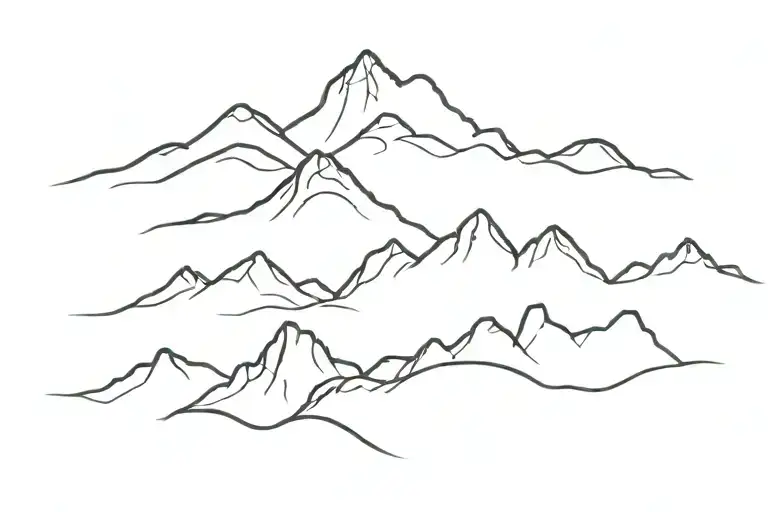 Mountain Range Silhouette