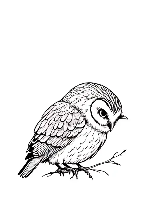 Owl And Bobwhite Snuggling