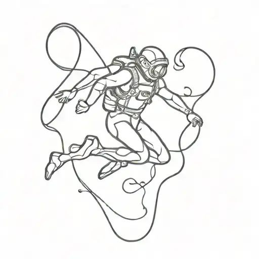 Scuba Diver Inside Heartbeat Line