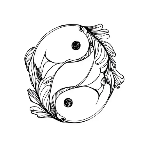 Tow Koi Fish Ying Yang