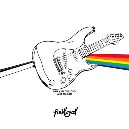Fender Strat Pink Floyd Dark Side Of The Moon And The Initials Ap