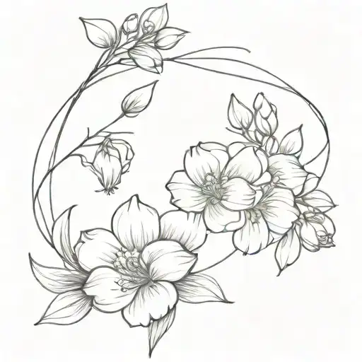 Birth Flowers Intertwined