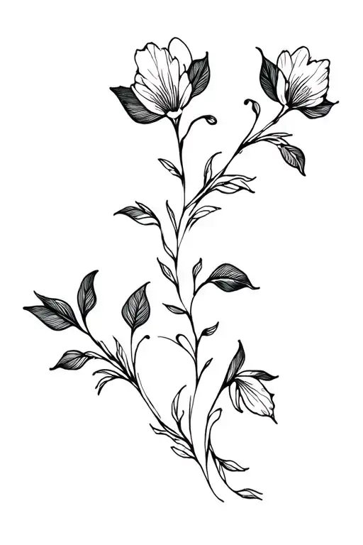 Flower And Vine Wrapped