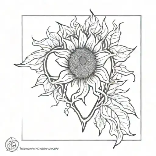 Anatomical Heart With Scar Celtic Sunflower