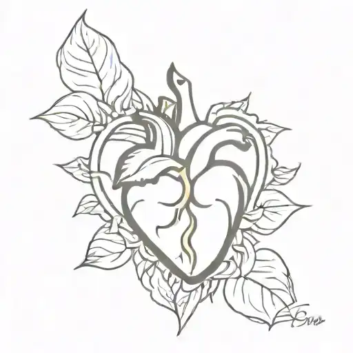 Anatomical Heart With Scar Sunflower