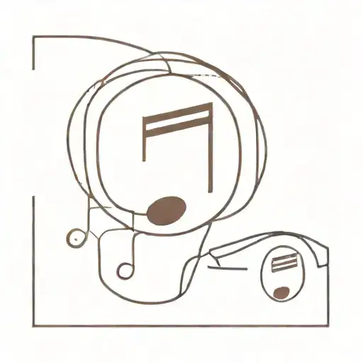 A Minimalist Tattoo Of A Music Note Made Of Chocolate