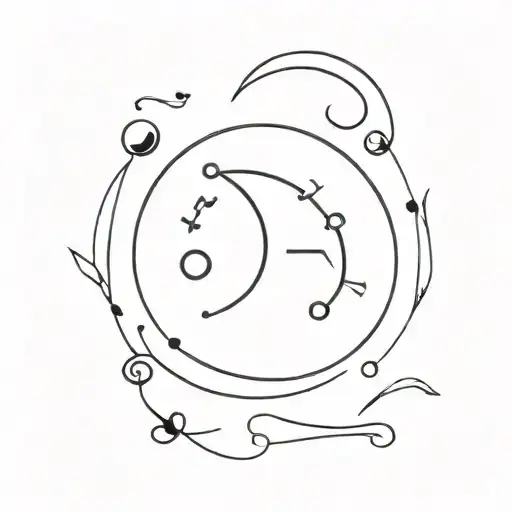 A Minimalist Tattoo Design Combining A Cancer Zodiac Symbol With A Semi Colon