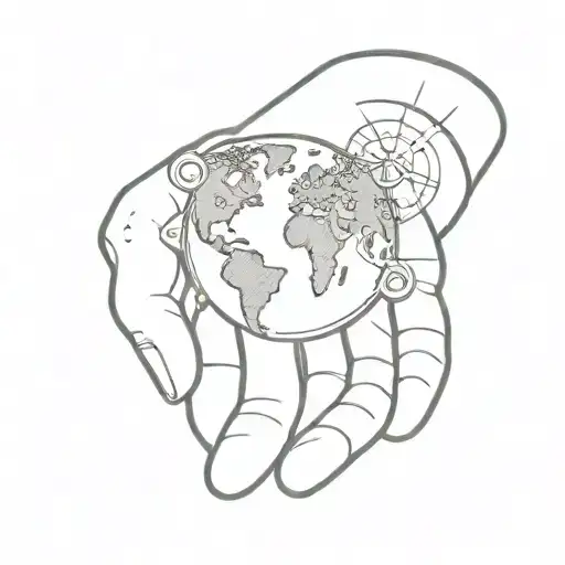Goalkeeper Glove Earth Globe