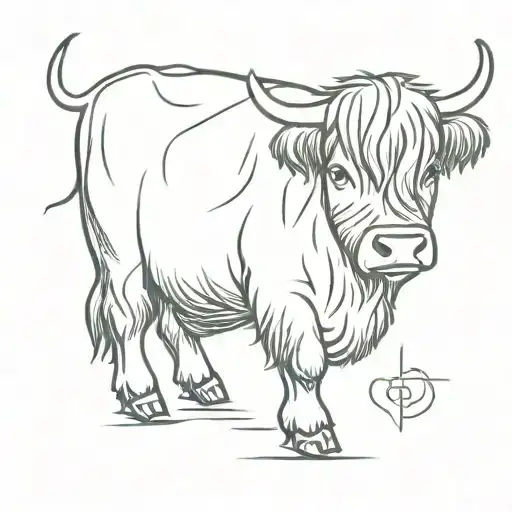 Highland Cow Wearing Wellie Boots