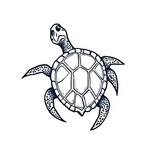 Shellback Turtle With A Anchor Connected