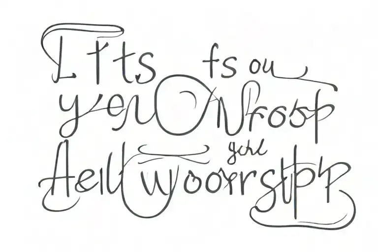 Quote Written Vertically 'It Is You We Worship And You We Ask For Help'