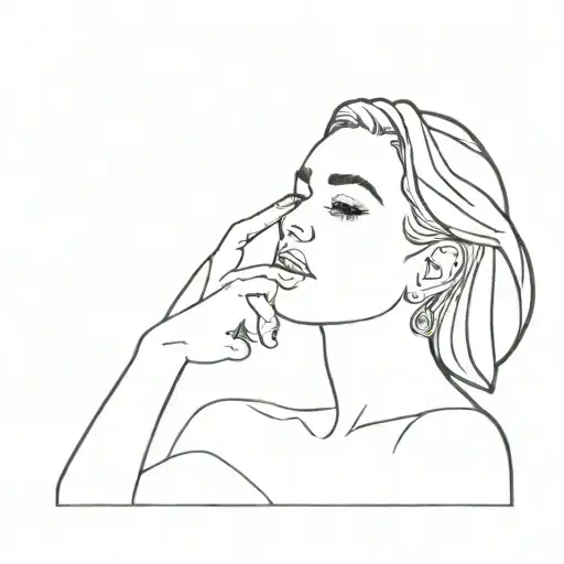 A Minimalist Design Of The Number 547 Integrated With A Portrait Of Zoe