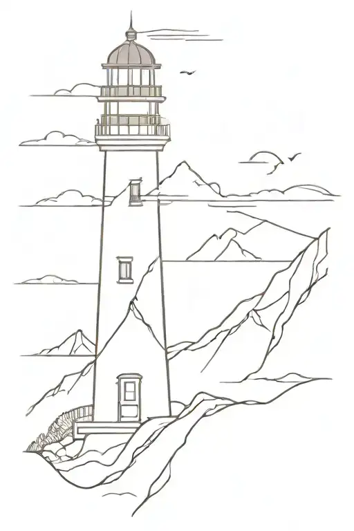 Lighthouse One Side The Other Side Mountain Reverse