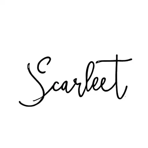 Fine Line Name Scarlett
