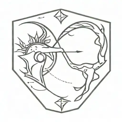 Sagittarius And Scorpio Horoscope Symbol Merging