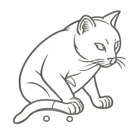 Cat Dropping Pill With Paw