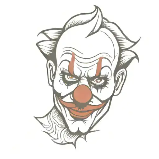 Clown Face With Evil Look