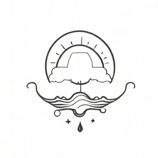 A Semicolon Where The Point On Top Is A Sun Setting