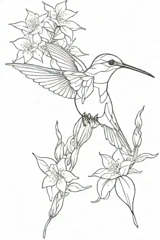 Hummingbird And Azaleas