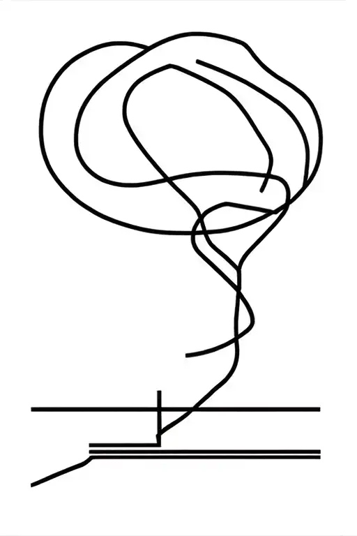 A Fine Line Tattoo Of The Circuit De Barcelona Catalunya