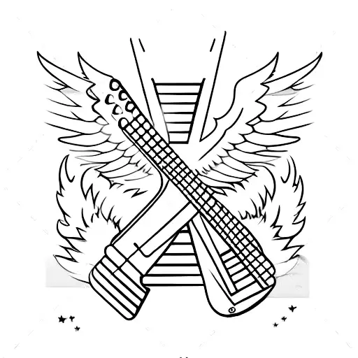Electric Guitar With Wings