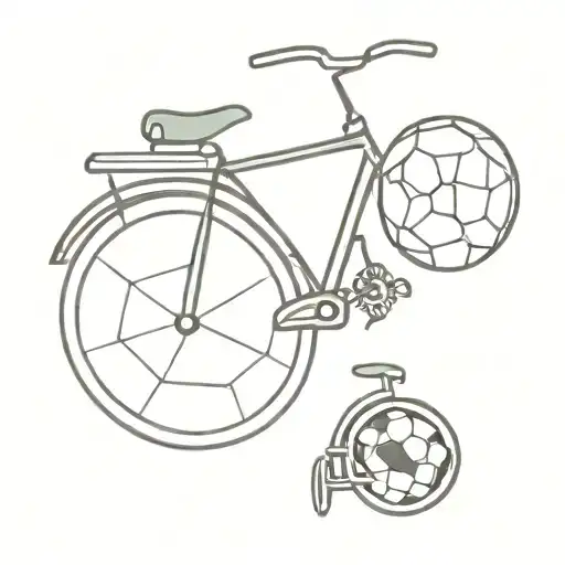 Small Bicycle And Soccer Ball