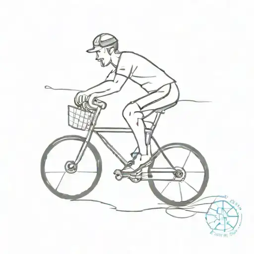 Boy With A Soccer Ball In His Hand Driving A Bicycle