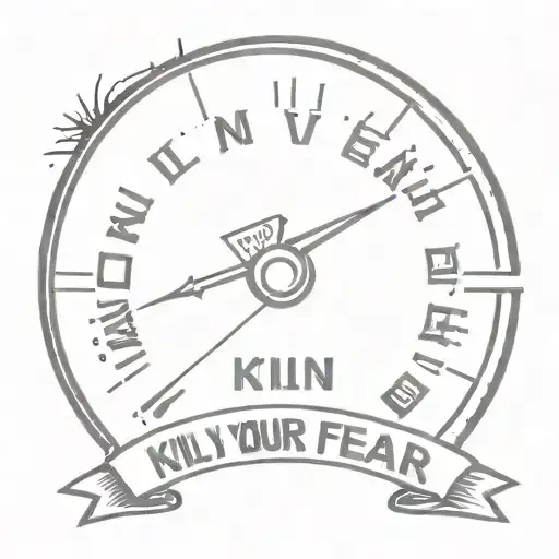 Kill Your Fear Inscription On The Speedometer Of The Car