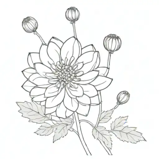 Chrysanthemum W Finle Line Back I Am Because U Where