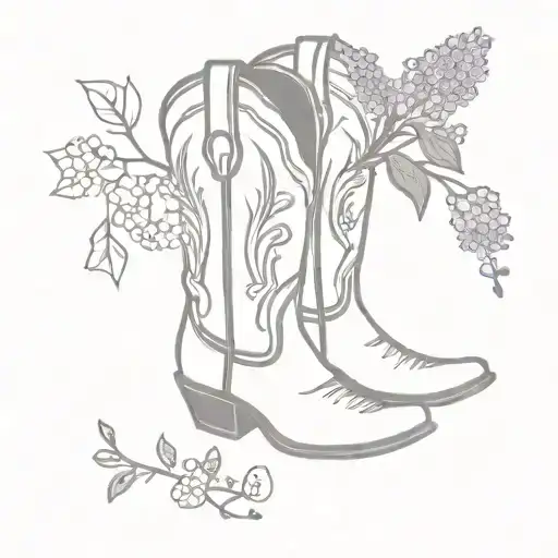Cowboy Boots And Lilacs