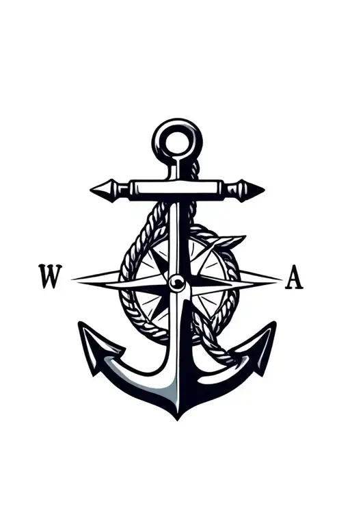 Boat Anchor Compass Rope Shark