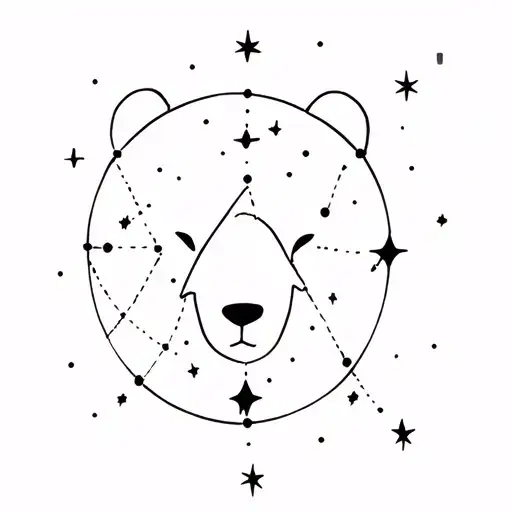 The Ursa Major Star Constellation With A Bear