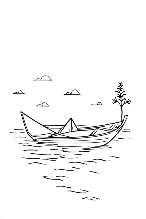 Nature And Paper Boat