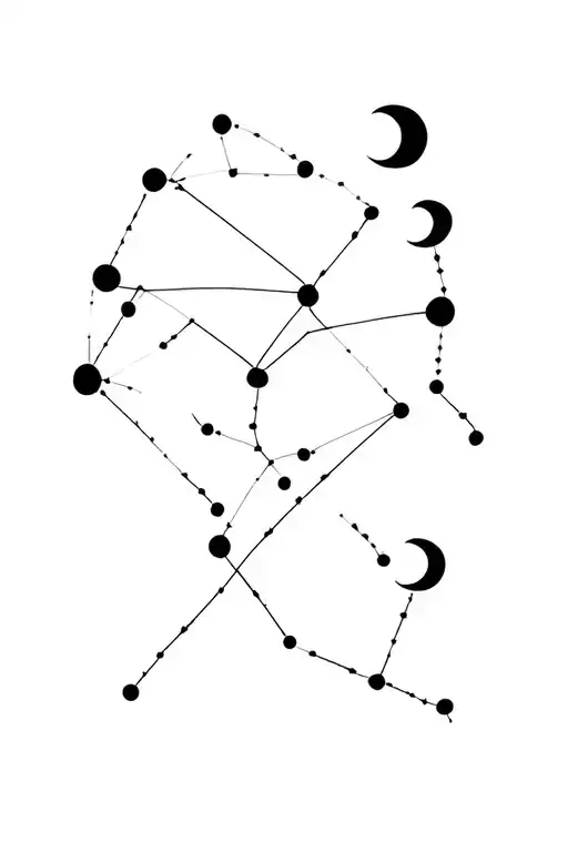 Fine Line Constellation And Moon Phases Spine