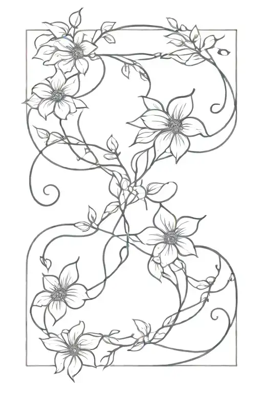 Floral Vine Intertwined