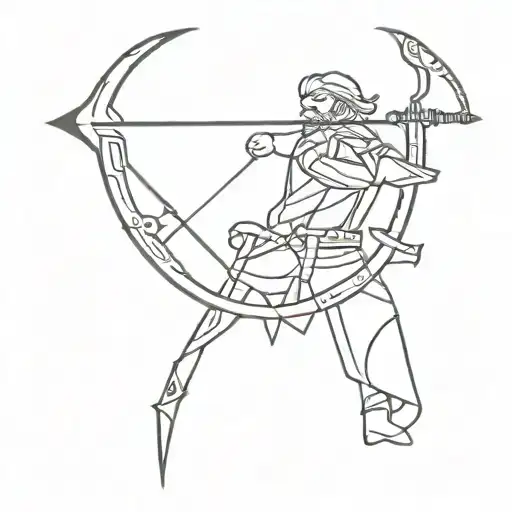Dwarven Bow And Arrow Weapon