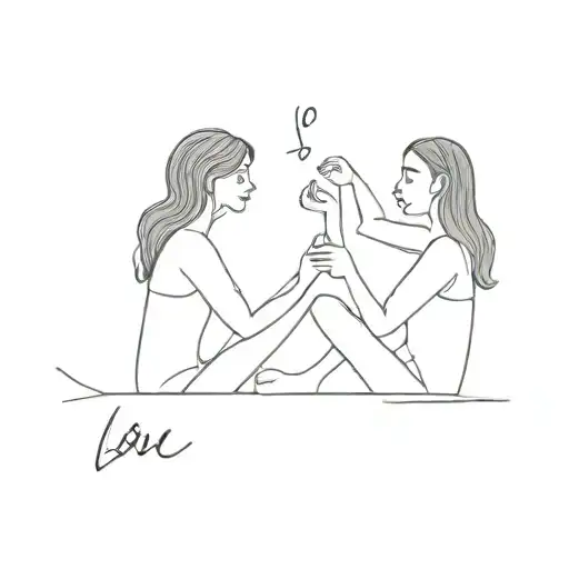 Two Playful Girls Signing 'I Love You'