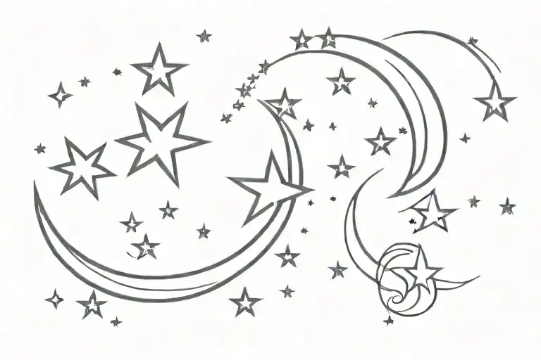 Crescent Moon And Stars