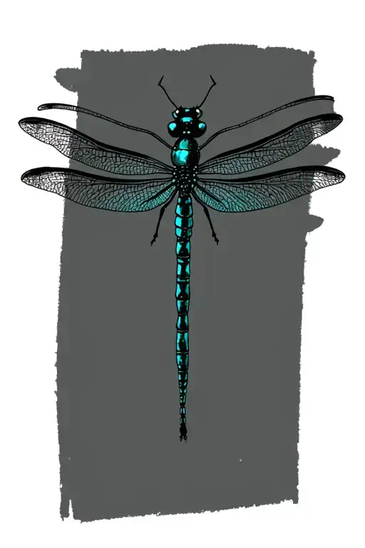 Black Teal Dragonfly Resting