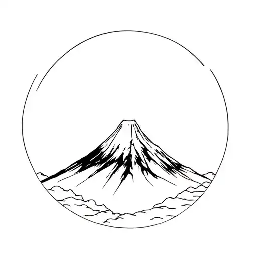 Mont Fuji Background Black
