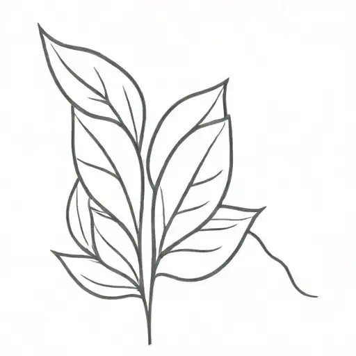 Flower Large Black Leaves