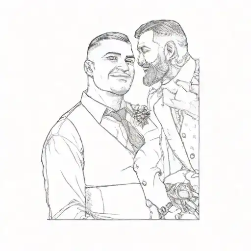 Two Grooms Getting Ready For Their Wedding